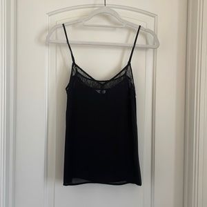 Sheer lace trim Cami size small